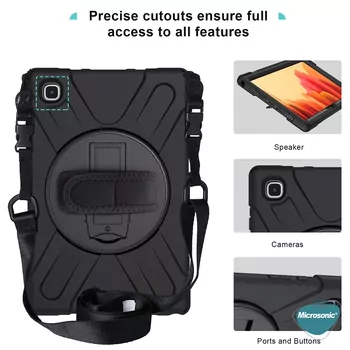 Microsonic Samsung Galaxy Tab S9 Plus X810 Kılıf Heavy Defender Siyah