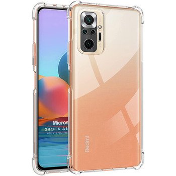 Microsonic Xiaomi Redmi Note 10 Pro Max Kılıf Anti Shock Silikon Şeffaf