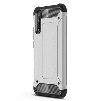 Microsonic Huawei P Smart S Kılıf Rugged Armor Gümüş