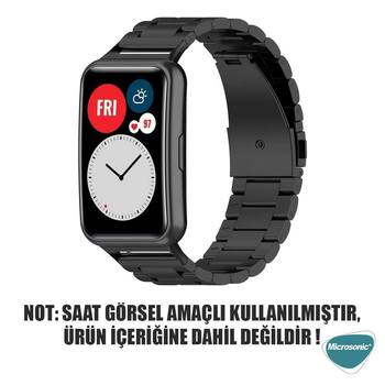 Microsonic Huawei Watch Fit Metal Stainless Steel Kordon Gümüş