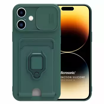 Microsonic Apple iPhone 16 Kılıf Multifunction Silicone Yeşil