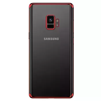 Microsonic Samsung Galaxy S9 Kılıf Skyfall Transparent Clear Kırmızı