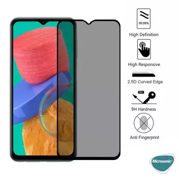 Microsonic Realme C35 Privacy 5D Gizlilik Filtreli Cam Ekran Koruyucu Siyah