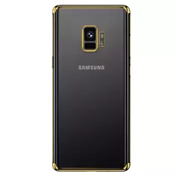 Microsonic Samsung Galaxy S9 Kılıf Skyfall Transparent Clear Gold