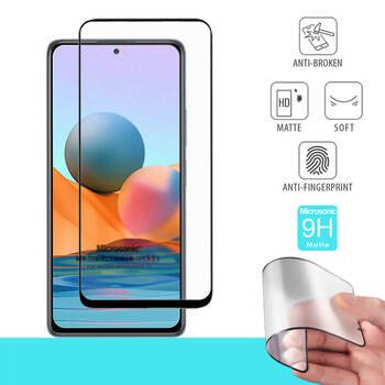 Microsonic Xiaomi Redmi Note 10 Pro Max Seramik Matte Flexible Ekran Koruyucu Siyah