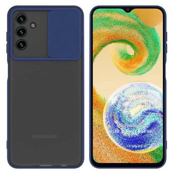 Microsonic Samsung Galaxy A04S Kılıf Slide Camera Lens Protection Lacivert