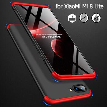 Microsonic Xiaomi Mi 8 Lite Kılıf Double Dip 360 Protective AYS Kırmızı