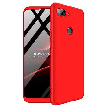 Microsonic Xiaomi Mi 8 Lite Kılıf Double Dip 360 Protective AYS Kırmızı