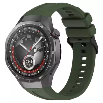 Microsonic Huawei Watch GT5 Pro 42mm Kordon, Silicone SwiftBands Koyu Yeşil