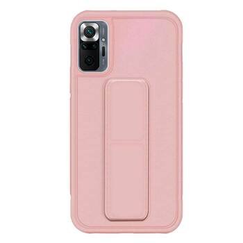 Microsonic Xiaomi Redmi Note 10 Pro Kılıf Hand Strap Rose Gold