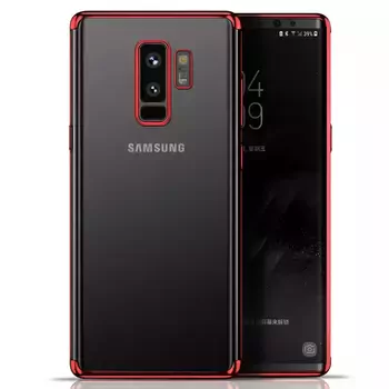 Microsonic Samsung Galaxy S9 Plus Kılıf Skyfall Transparent Clear Kırmızı