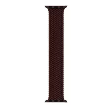 Microsonic Apple Watch Series 9 41mm Kordon, (Large Size, 160mm) Braided Solo Loop Band Koyu Bordo