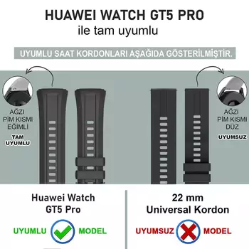 Microsonic Huawei Watch GT5 Pro 42mm Kordon, Silicone SwiftBands Petrol Yeşili