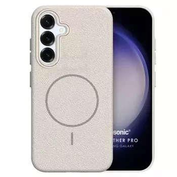 Microsonic Samsung Galaxy A56 Kılıf MagLeather Pro Bej