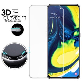 Microsonic Samsung Galaxy A80 Kavisli Ekran Koruyucu Film Seti - Ön ve Arka