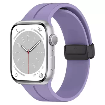 Microsonic Apple Watch Series 11 46mm Kordon Ribbon Line Lila