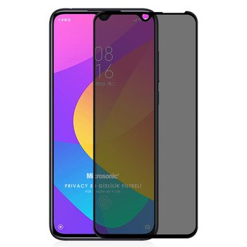 Microsonic Xiaomi Mi 9 Lite Invisible Privacy Kavisli Ekran Koruyucu Siyah