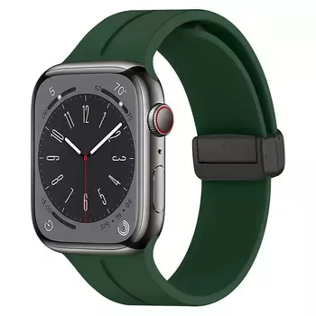 Microsonic Apple Watch Series 11 46mm Kordon Ribbon Line Koyu Yeşil