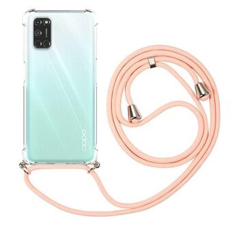 Microsonic Oppo A72 Kılıf Neck Lanyard Rose Gold