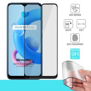 Microsonic Realme C11 2021 Seramik Matte Flexible Ekran Koruyucu Siyah