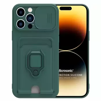 Microsonic Apple iPhone 16 Pro Kılıf Multifunction Silicone Yeşil