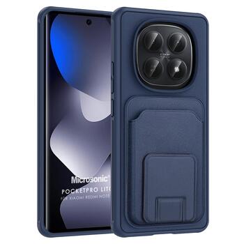 Microsonic Xiaomi Redmi Note 15 4G Kılıf PocketPro Litchi Lacivert