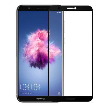 Microsonic Huawei P Smart Kavisli Temperli Cam Ekran Koruyucu Film Siyah