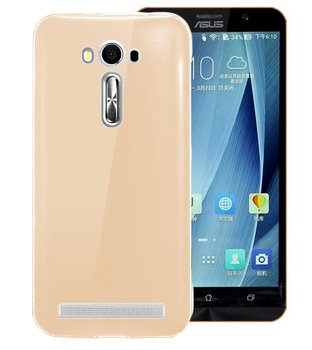 Microsonic Asus Zenfone 2 Laser ZE500KL Kılıf Transparent Soft Gold