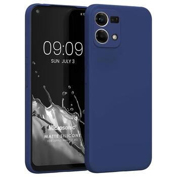 Microsonic Oppo Reno 7 4G Kılıf Matte Silicone Lacivert