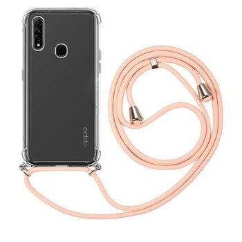 Microsonic Oppo A31 Kılıf Neck Lanyard Rose Gold