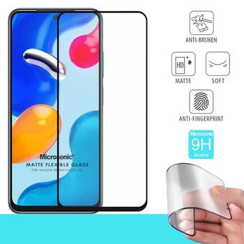 Microsonic Xiaomi Redmi Note 11 Seramik Matte Flexible Ekran Koruyucu Siyah