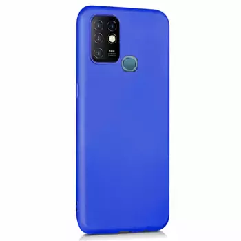 Microsonic Matte Silicone Infinix Hot 10 Kılıf Mavi