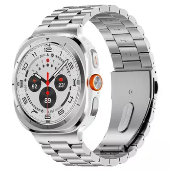 Microsonic Samsung Galaxy Watch Ultra Metal Stainless Steel Kordon Gümüş