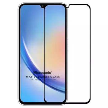 Microsonic Samsung Galaxy A34 Seramik Matte Flexible Ekran Koruyucu Siyah