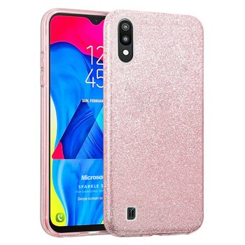 Microsonic Samsung Galaxy M10 Kılıf Sparkle Shiny Rose Gold