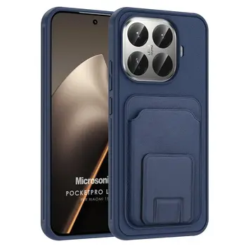 Microsonic Xiaomi 15T Pro Kılıf PocketPro Litchi Lacivert