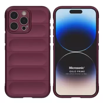 Microsonic Apple iPhone 15 Pro Kılıf Oslo Prime Bordo