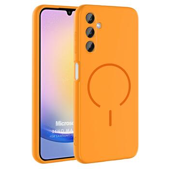 Microsonic Samsung Galaxy A24 Kılıf Zeno MagSafe Turuncu
