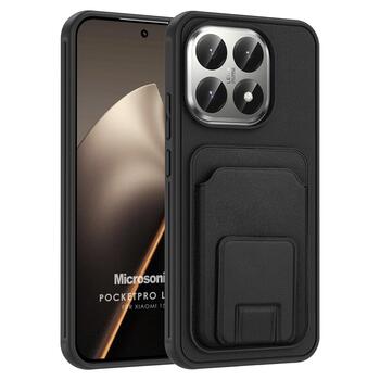 Microsonic Xiaomi 15T Kılıf PocketPro Litchi Siyah