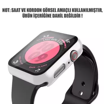 Microsonic Apple Watch Series 8 45mm Kılıf Matte Premium Slim WatchBand Beyaz