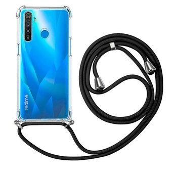 Microsonic Realme 6i Kılıf Neck Lanyard Siyah