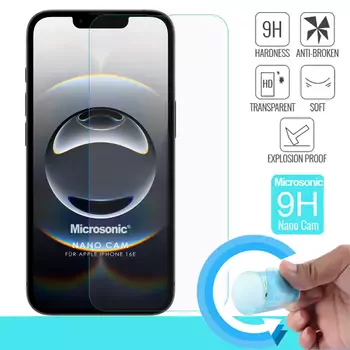 Microsonic Apple iPhone 16e Nano Glass Cam Ekran Koruyucu