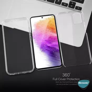 Microsonic Samsung Galaxy S25 Ultra Kılıf 6 Tarafı Tam Full Koruma 360 Clear Soft Şeffaf