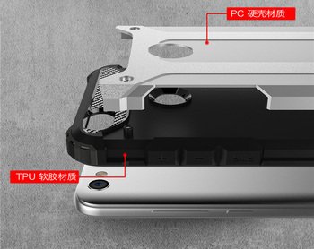 Microsonic Xiaomi Redmi Note 5A Kılıf Rugged Armor Gümüş