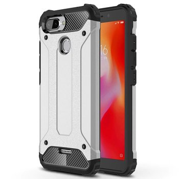 Microsonic Xiaomi Redmi 6 Kılıf Rugged Armor Gümüş