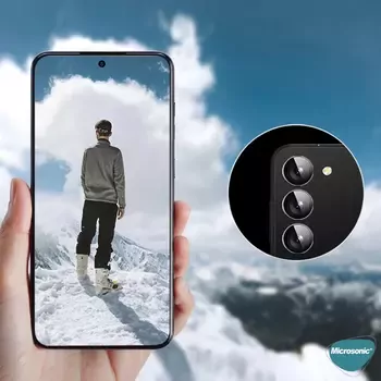 Microsonic Samsung Galaxy S23 Tekli Kamera Lens Koruma Camı Siyah