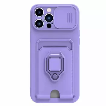 Microsonic Apple iPhone 14 Pro Kılıf Multifunction Silicone Lila