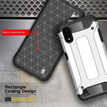 Microsonic Samsung Galaxy A01 Kılıf Rugged Armor Siyah