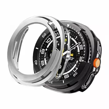 Microsonic Samsung Galaxy Watch 8 Classic 46mm Kılıf Matte Premium Slim WatchBand Gümüş