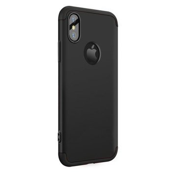 Microsonic Apple iPhone X Kılıf Double Dip 360 Protective AYS Siyah